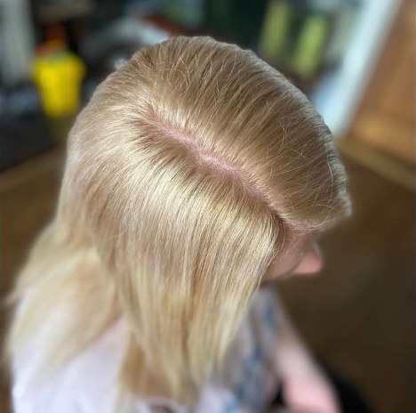 Blonde highlights taken back to the root